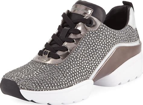 jada trainer michael kors|MICHAEL Michael Kors Jada Crystal Trainer Sneakers.